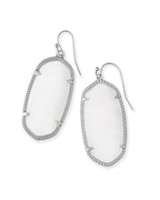 Load image into Gallery viewer, Elle Silver Drop Earrings In White Pearl
