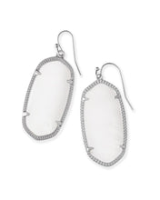 Load image into Gallery viewer, Elle Silver Drop Earrings In White Pearl