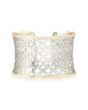 Load image into Gallery viewer, Candice Gold Cuff Bracelet In Silver Filigree Mix