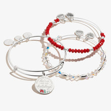Load image into Gallery viewer, 'There's No Place Like Home for the Holidays' Charm Bangles, Set of 3