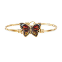 Load image into Gallery viewer, MONARCH BUTTERFLY BANGLE BRACELET
