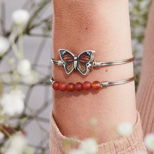 Load image into Gallery viewer, MONARCH BUTTERFLY BANGLE BRACELET
