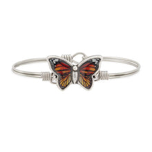 Load image into Gallery viewer, MONARCH BUTTERFLY BANGLE BRACELET