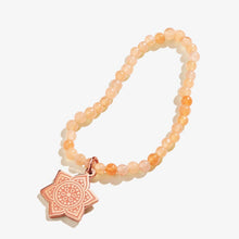 Load image into Gallery viewer, Sacral Chakra Charm Stretch Bracelet Shiny Rose Gold