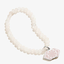Load image into Gallery viewer, Third Eye Chakra Charm Stretch Bracelet Shiny Silver