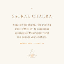 Load image into Gallery viewer, Sacral Chakra Charm Stretch Bracelet Shiny Rose Gold