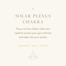 Load image into Gallery viewer, Solar Plexus Chakra Charm Stretch Bracelet Shiny Gold

