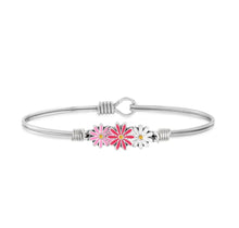 Load image into Gallery viewer, DAISIES BANGLE BRACELET IN PINK OMBRE
