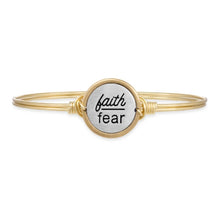 Load image into Gallery viewer, FAITH OVER FEAR BANGLE BRACELET