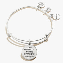 Load image into Gallery viewer, Evil Eye + Sodalite Charm Bangle