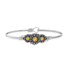 Load image into Gallery viewer, SUNFLOWERS BANGLE BRACELET