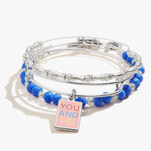 Load image into Gallery viewer, 'You & Me' Charm Bangles, Set of 3
