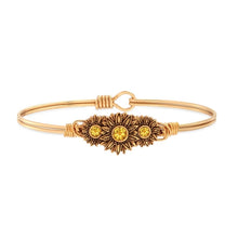 Load image into Gallery viewer, SUNFLOWERS BANGLE BRACELET