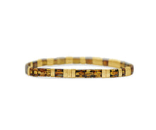 Load image into Gallery viewer, - SELF LOVE - Morse Code Tila Beaded Bracelet - Trusting Tortoise