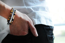 Load image into Gallery viewer, - SELF LOVE - Morse Code Tila Beaded Bracelet - Trusting Tortoise