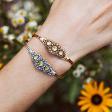 Load image into Gallery viewer, SUNFLOWERS BANGLE BRACELET