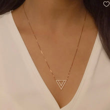 Load image into Gallery viewer, Two By Triangle Pendant Necklace