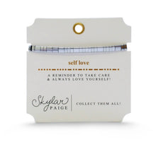 Load image into Gallery viewer, - SELF LOVE - Morse Code Tila Beaded Bracelet - Soulful Silver