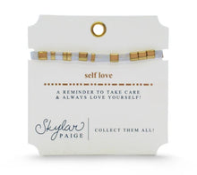 Load image into Gallery viewer, - SELF LOVE - Morse Code Tila Beaded Bracelet - Positive Pearl