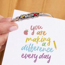 Load image into Gallery viewer, TEACHER MEDLEY BANGLE BRACELET