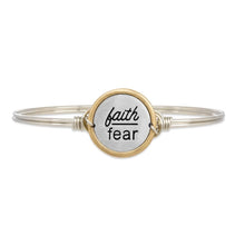 Load image into Gallery viewer, FAITH OVER FEAR BANGLE BRACELET