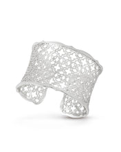 Load image into Gallery viewer, Candice Silver Cuff Bracelet In Silver Filigree Mix