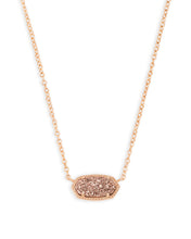 Load image into Gallery viewer, Elisa Rose Gold Pendant Necklace In Rose Gold Drusy