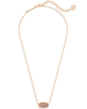 Load image into Gallery viewer, Elisa Rose Gold Pendant Necklace In Rose Gold Drusy