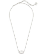 Load image into Gallery viewer, Elisa Silver Short Pendant Necklace In Ivory Mother-Of-Pearl