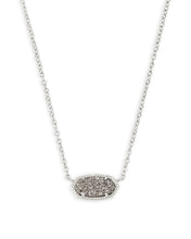 Load image into Gallery viewer, Elisa Silver Pendant Necklace In Platinum Drusy