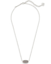 Load image into Gallery viewer, Elisa Silver Pendant Necklace In Platinum Drusy