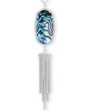 Load image into Gallery viewer, Rayne Silver Long Pendant Necklace In Abalone Shell