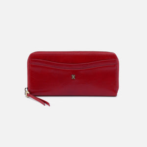 Max Large Zip Around Continental Wallet (Crimson)