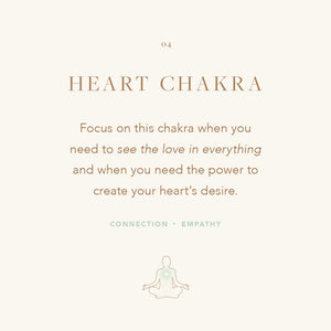 Heart Chakra Charm Stretch Bracelet Shiny Rose Gold