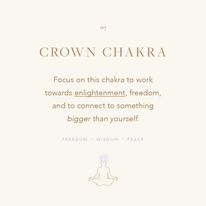 Crown Chakra Charm Stretch Bracelet Shiny Gold