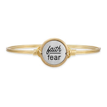 Load image into Gallery viewer, FAITH OVER FEAR BANGLE BRACELET
