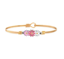Load image into Gallery viewer, DAISIES BANGLE BRACELET IN PINK OMBRE
