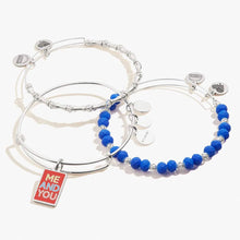Load image into Gallery viewer, &#39;You &amp; Me&#39; Charm Bangles, Set of 3
