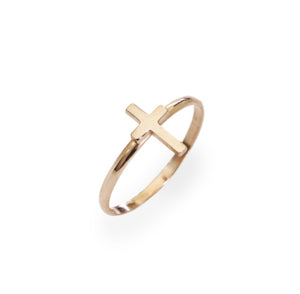 Rose Gold Cross Ring
