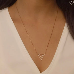 Two By Triangle Pendant Necklace