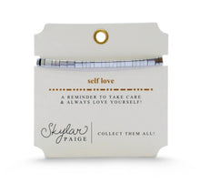Load image into Gallery viewer, - SELF LOVE - Morse Code Tila Beaded Bracelet - Soulful Silver
