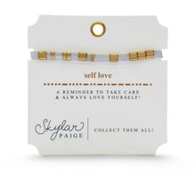 Load image into Gallery viewer, - SELF LOVE - Morse Code Tila Beaded Bracelet - Positive Pearl
