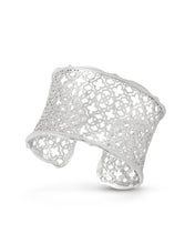 Load image into Gallery viewer, Candice Silver Cuff Bracelet In Silver Filigree Mix
