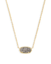 Load image into Gallery viewer, Elisa Gold Pendant Necklace In Platinum Drusy

