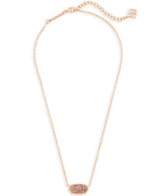 Load image into Gallery viewer, Elisa Rose Gold Pendant Necklace In Rose Gold Drusy
