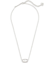 Load image into Gallery viewer, Elisa Silver Short Pendant Necklace In Ivory Mother-Of-Pearl
