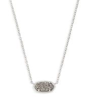 Load image into Gallery viewer, Elisa Silver Pendant Necklace In Platinum Drusy
