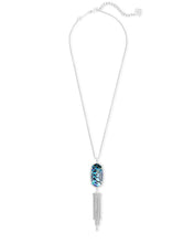 Load image into Gallery viewer, Rayne Silver Long Pendant Necklace In Abalone Shell
